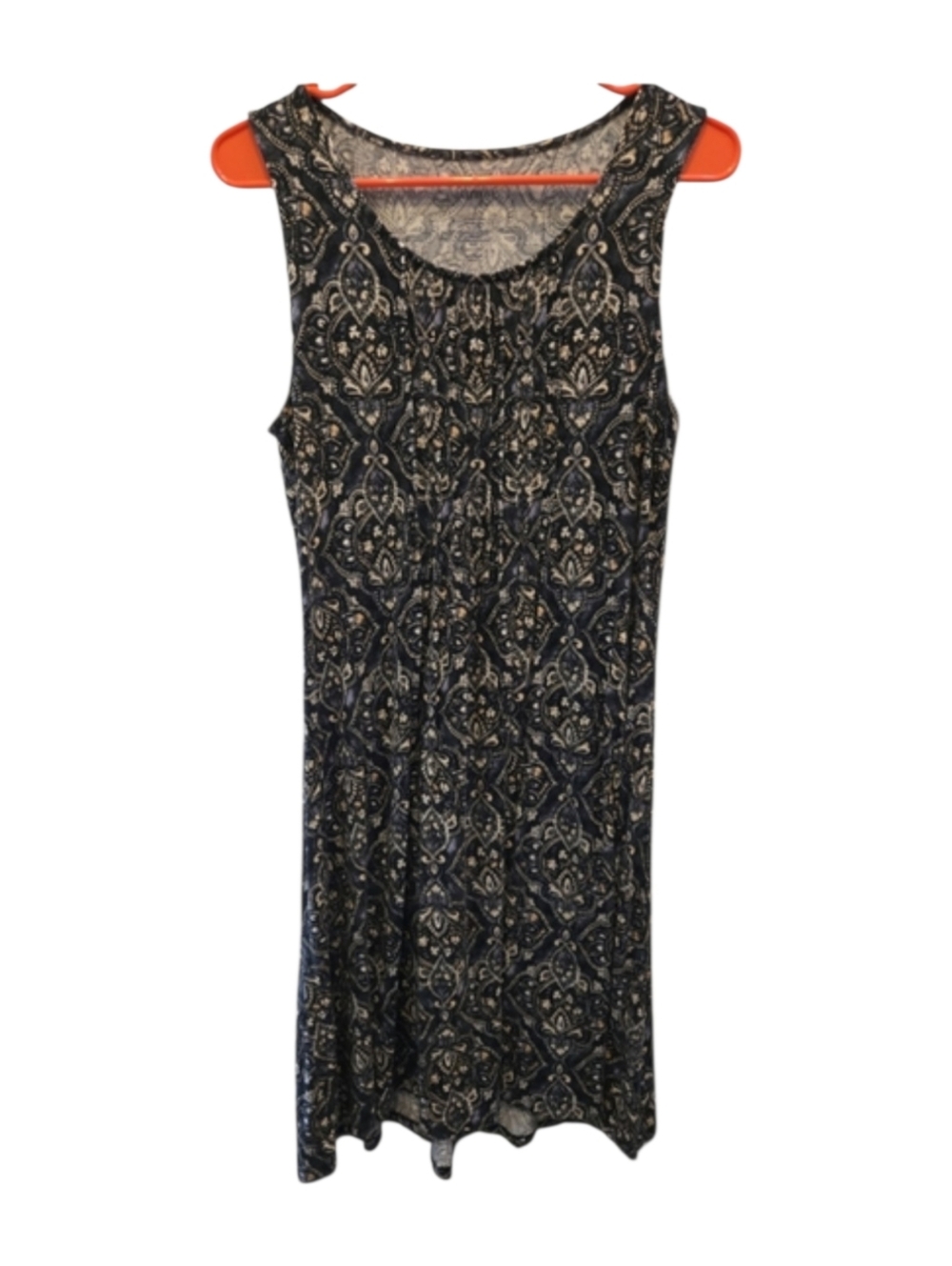 Croft & BARROW Sleeveless Black and Cream Patterned Dress SZ S
